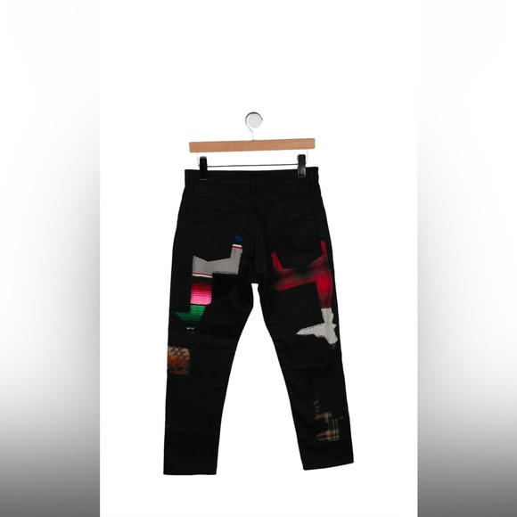 Junya Watanabe Comme des Garçons MAN Pendleton Patchwork Straight-Leg Jeans - Picture 2 of 6